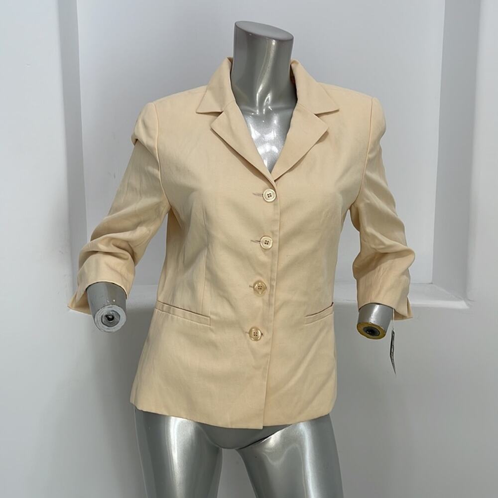EPIC  Women Blazer Jacket Beige Size 12P NWT